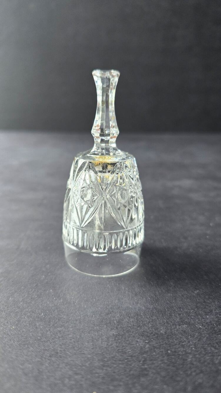 Vintage Tritschler Winterhalder Bleikristal Clear Cut Lead Crystal Bell Germany